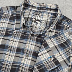 Kuhl Shirt Mens XL Plaid Hiking IONIK Outdoor Performance Lightweight UPF 30